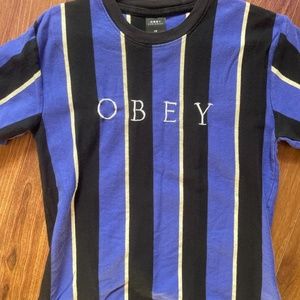 Womens Obey Striped T Shirt